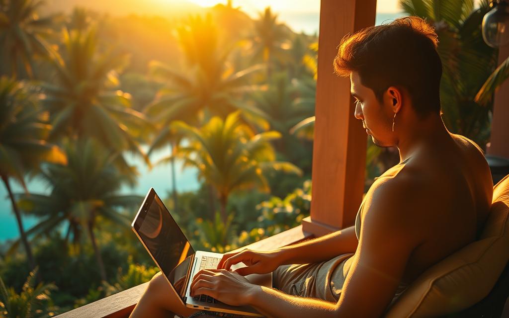 remote worker in costa rica